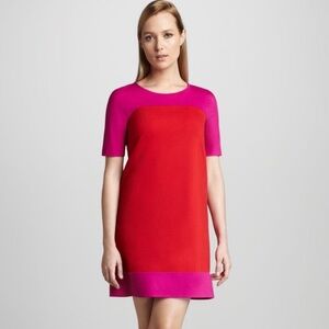 Kate Spade Raquel Red and Pink Short Sleeve Mini Dress